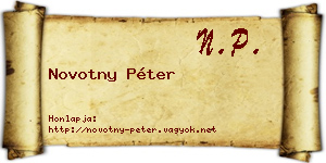 Novotny Péter névjegykártya