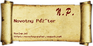 Novotny Péter névjegykártya