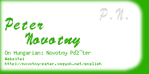 peter novotny business card